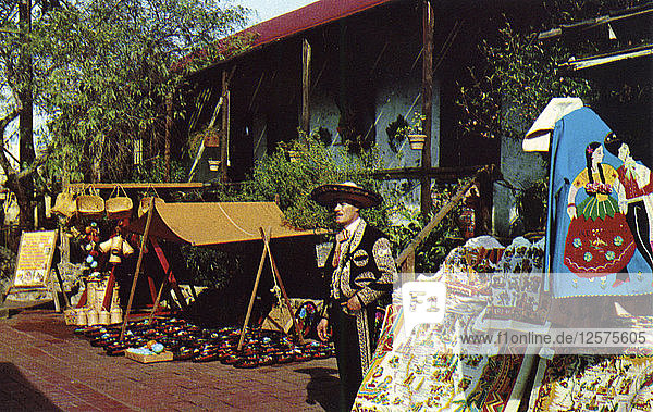 Mexican street merchant  Olvera Street  Los Angeles  California  USA  1953. Artist: Unknown