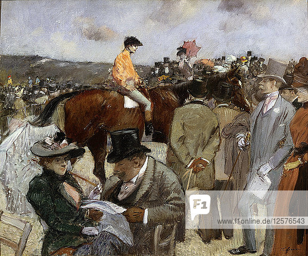 Pferderennen  1888. Künstler: Jean Louis Forain