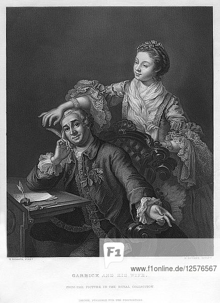 Garrick und seine Frau  1757 (19. Jahrhundert)  Künstler: H Bourne