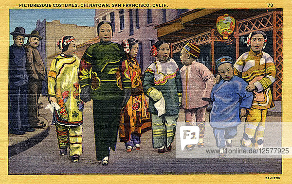 Malerische Kostüme  Chinatown  San Francisco  Kalifornien  USA  1932. Künstler: Unbekannt