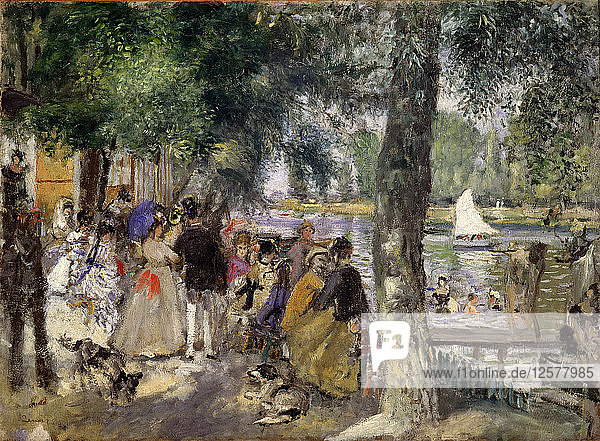 Bathing on the Seine (La Grenouillére)  1869. Artist: Pierre-Auguste Renoir