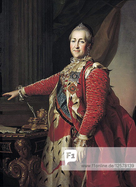 Katharina die Große  Kaiserin von Russland  1782. Künstler: Dmitrij Lewizkij