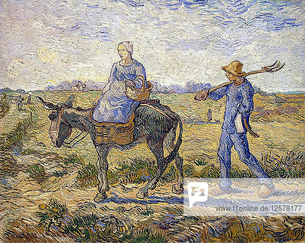 Morgen: Auf dem Weg zur Arbeit  1890. Künstler: Vincent van Gogh