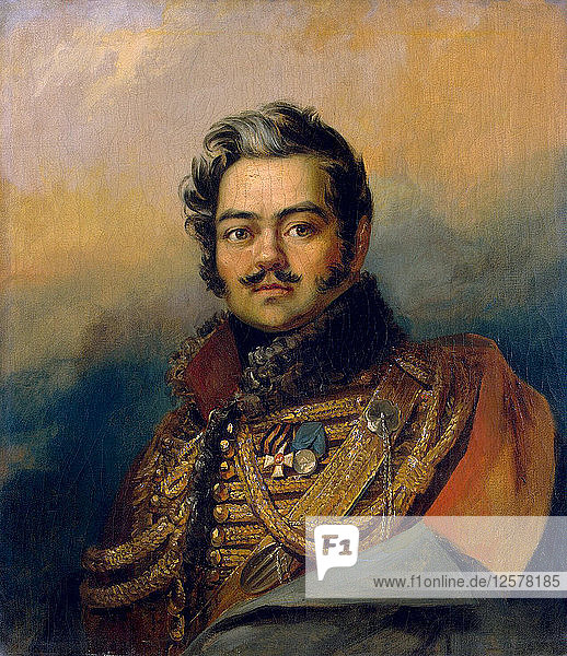 Denis Dawydow  russischer Soldat und Dichter  um 1828. Künstler: George Dawe