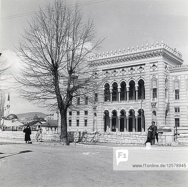 Das Rathaus von Sarajewo  Bosnien-Herzegowina  Jugoslawien  1939. Künstler: Unbekannt