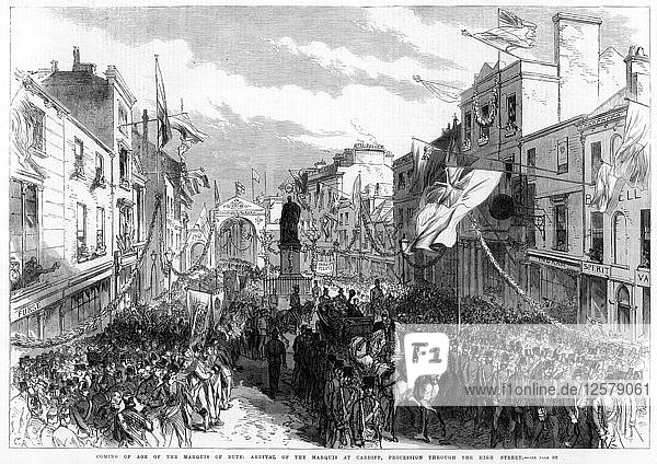 Coming of age of the Marquess of Bute Cardiff Wales 1868. Artist: Unknown