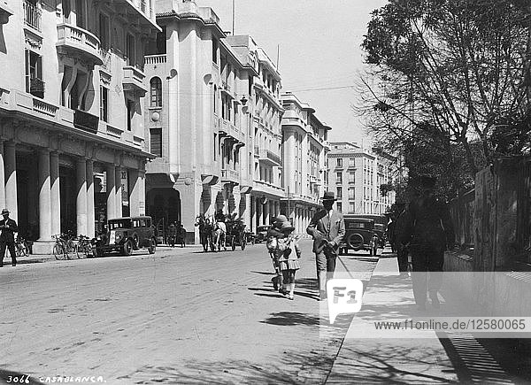 Street scene  Casablanca  Morocco  c1920s-c1930s(?). Artist: Unknown