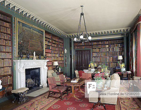 Library Corsham Court Wiltshire. Artist: J Litten