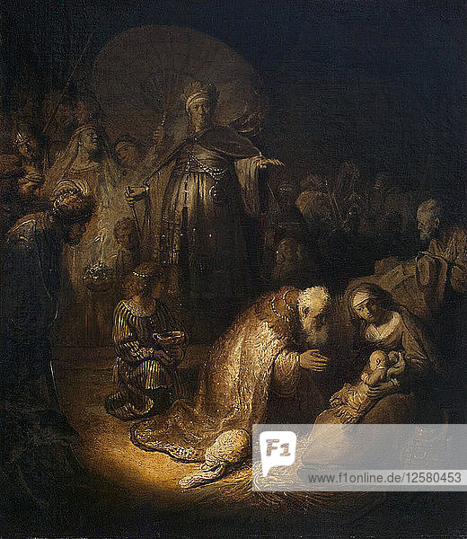 Anbetung der Heiligen Drei Könige  1632. Künstler: Rembrandt Harmensz van Rijn