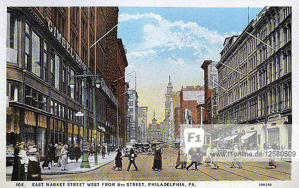East Market Street westlich der 8th Street  Philadelphia  Pennsylvania  USA  1926. Künstler: Unbekannt