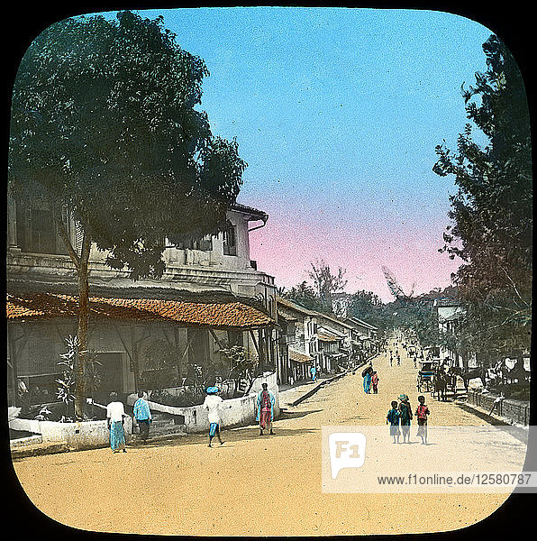 Trincomalee Street  Kandy  Ceylon  Ende des 19. oder Anfang des 20. Jahrhunderts. Künstler: Unbekannt