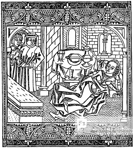 Die Frau des schlafenden Xanthus  1485 (1964). Künstler: Anon