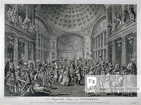 Szene eines Maskenballs im Pantheon  Oxford Street  Westminster  London  1773. Künstler: Charles White