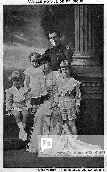 Belgische Königsfamilie  ca. 1907-c1908(?). Künstler: Unbekannt
