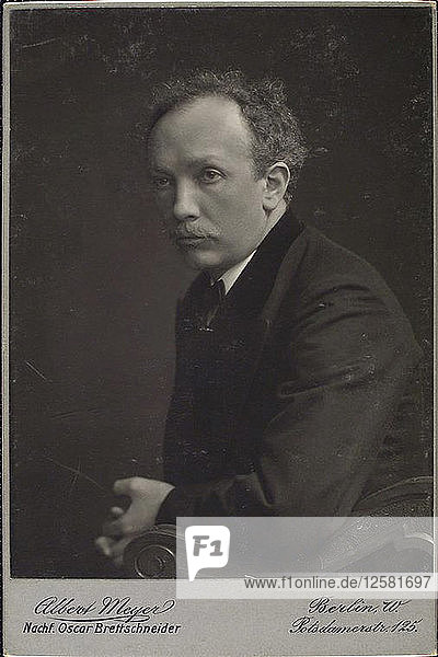 Richard Strauss  deutscher Komponist  Ende des 19. oder Anfang des 20. Jahrhunderts. Künstler: Albert Meyer