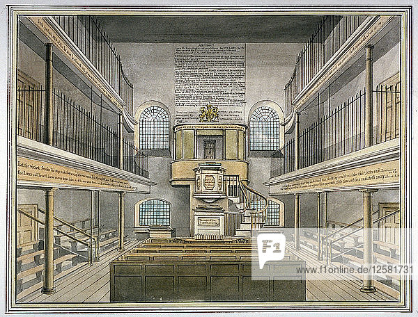 Interior view of the chapel  Horsemonger Lane Prison  Union Road  Southwark  London  1826. Artist: G Yates