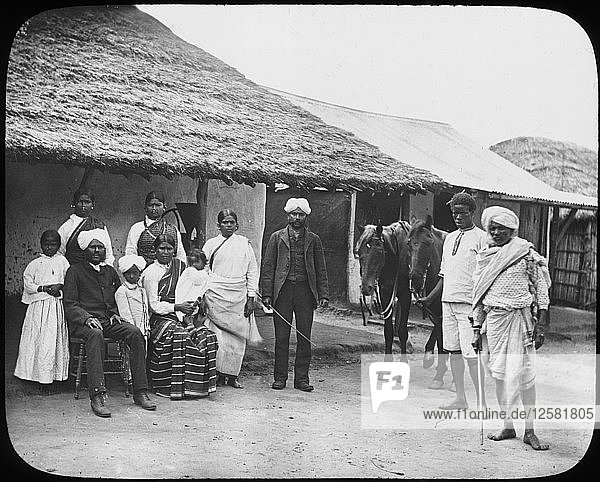 Gruppe von indischen Kulis  Südafrika  um 1890. Künstler: Unbekannt