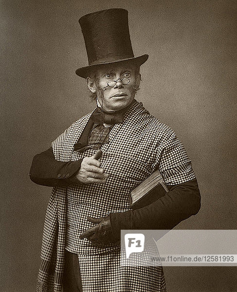 Der britische Schauspieler Felix Morris in One Change  1886. Künstler: Barraud