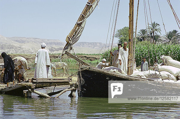 Feluke auf dem Nil  Ägypten. Künstler: Tony Evans