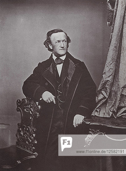 Richard Wagner  deutscher Komponist  1860er Jahre. Künstler: Franz Hanfstaengl