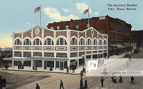 Der Sanitärmarkt  Pike Place  Seattle  Washington  USA  1911. Künstler: Unbekannt