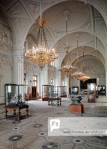 Der Alexandersaal im Winterpalast in Sankt Petersburg  1839. Künstler: Aleksandr Bryullov