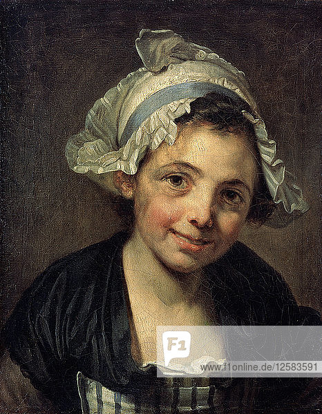 Mädchen mit Haube  1760er Jahre. Künstler: Jean-Baptiste Greuze