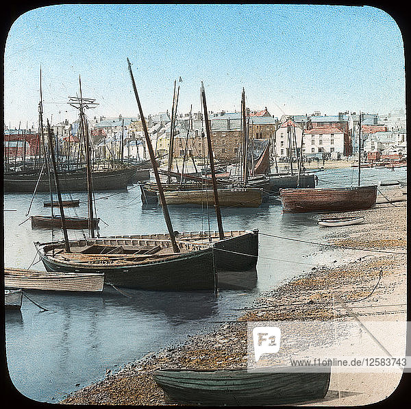 Fischereiflotte  St Ives  Cornwall  Ende des 19. oder Anfang des 20. Jahrhunderts. Künstler: Laternenabteilung der Kirchenarmee