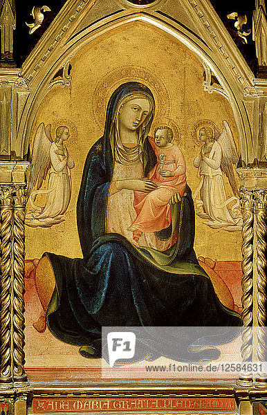 Jungfrau und Kind mit Engeln (Madonna der Demut)  um 1408-c1410. Künstler: Lorenzo Monaco