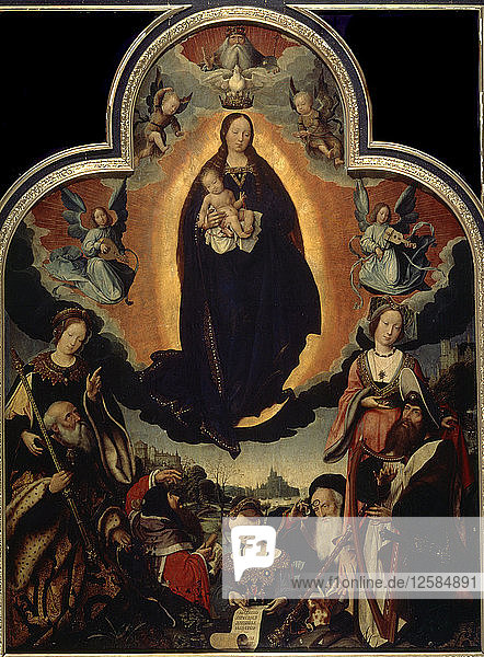 Die Verherrlichung der Jungfrau Maria  1524. Künstler: Jan Provoost