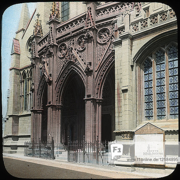 Porch of Truro Cathedral  Cornwall  early 20th century. Artist: Church Army Lantern Department