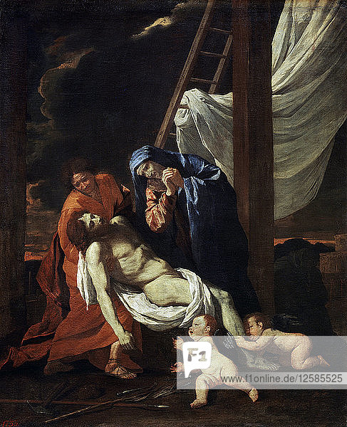 Der Abstieg vom Kreuz  1620er Jahre. Künstler: Nicolas Poussin
