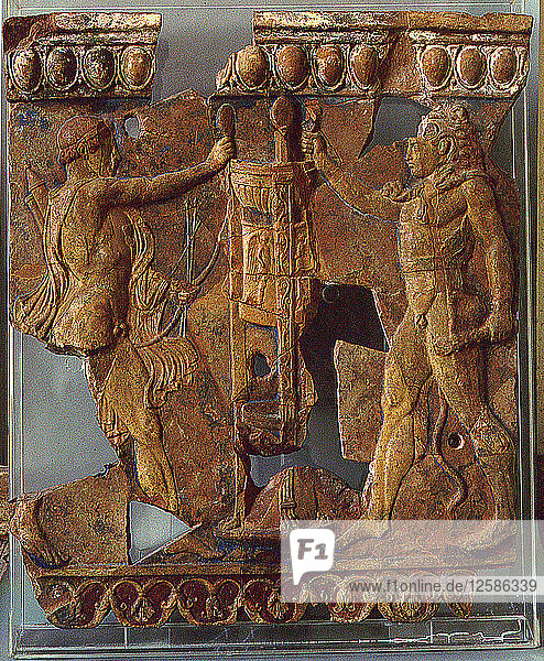 Terrakottaplakette aus dem Apollontempel auf dem Palatin.