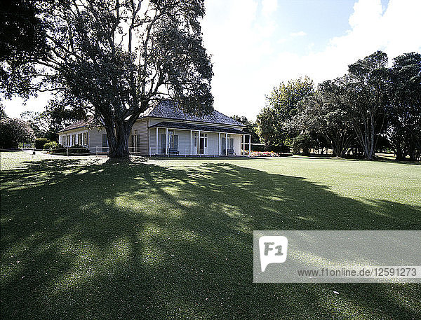 The Treaty House at Waitangi home of the British governing Resident.