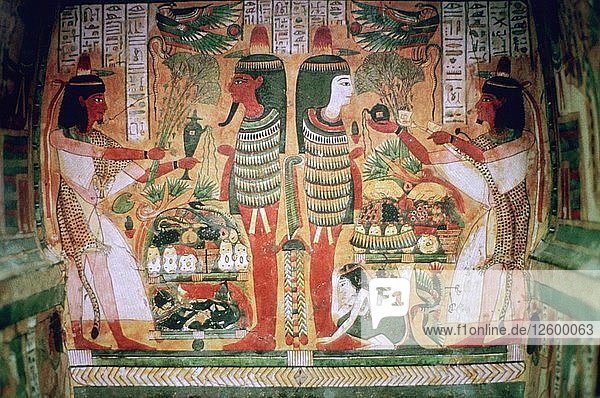 Ägyptische Malerei im Inneren eines Sarges. Künstler: Unbekannt