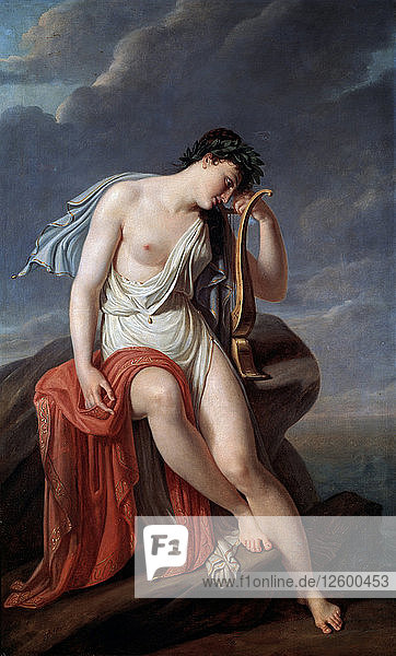 Sappho auf der Klippe von Lefkadas  frühes 19. Jahrhundert.