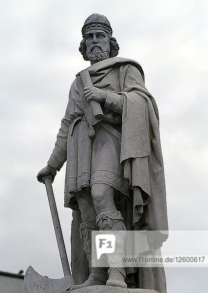 Statue of King Alfred  9th century. Artist: Unknown