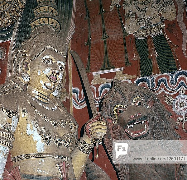 Guardian deities at the doorway of a Buddhist temple  16th century. Artist: Unknown
