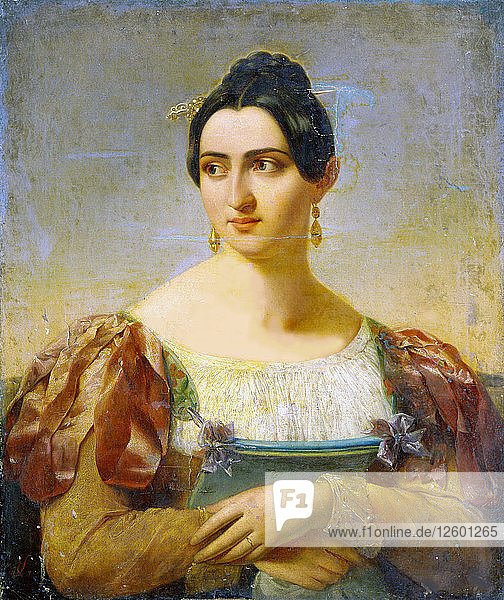 Weibliches Porträt  frühes 19. Jahrhundert. Künstler: Italienischer Meister