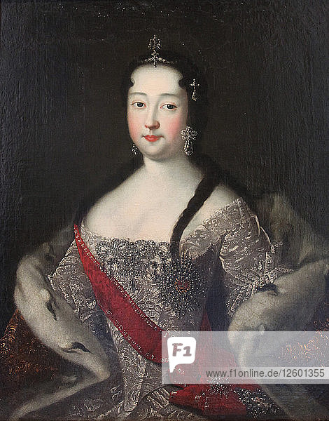 Porträt der Zesarewna Anna Petrowna  1740er Jahre. Künstler: Iwan Adolski