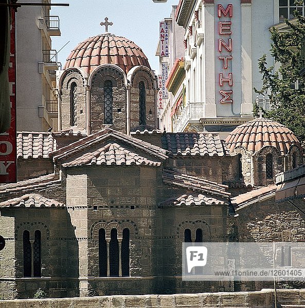 Byzantinische Kirche Agios Eleptherios in Athen  11. Jahrhundert. Künstler: Unbekannt