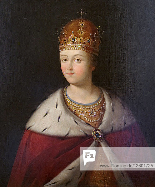 Portrait of the Regent Sofia Alexeyevna  first half of 19th century. Artist: Unknown