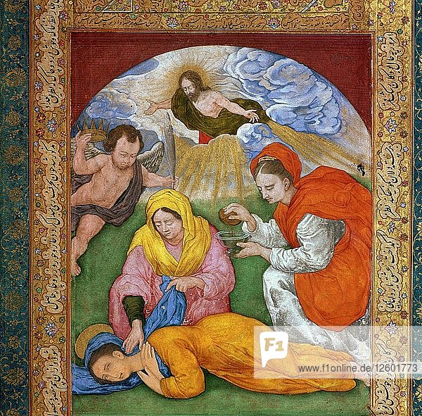 Gemälde des Martyriums der Heiligen Cäcilia  3. Jahrhundert. Künstler: Unbekannt