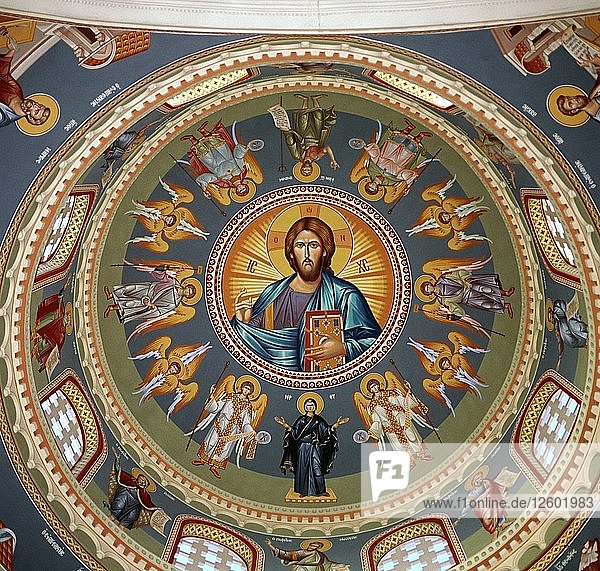 Gemälde von Christus Pantokrator  1970er Jahre. Künstler: Unbekannt