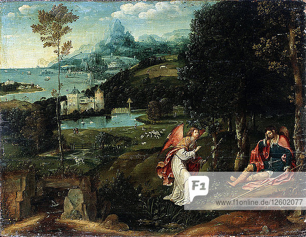 Landscape with the Legend of Saint Roch  early 16th century. Artist: Joachim Patinir