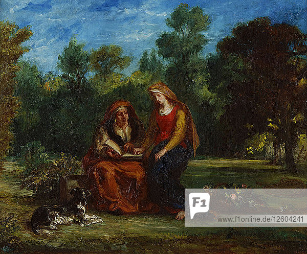 Die Erziehung der Jungfrau  1852. Künstler: Delacroix  Eugène (1798-1863)