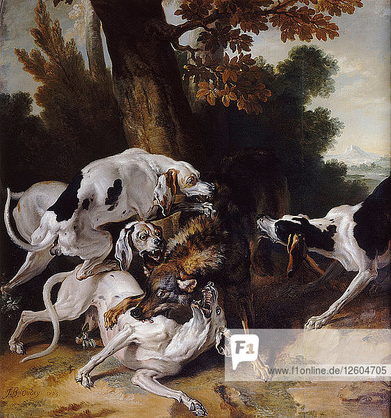 Die Wolfsjagd  1725. Künstler: Oudry  Jean-Baptiste (1686-1755)
