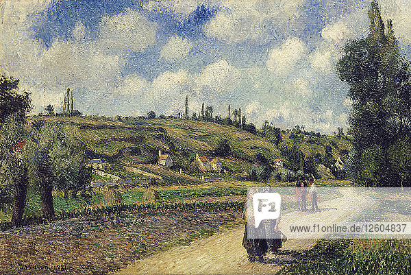 Landschaft bei Pontoise  Straße nach Auvers  1881. Künstler: Pissarro  Camille (1830-1903)