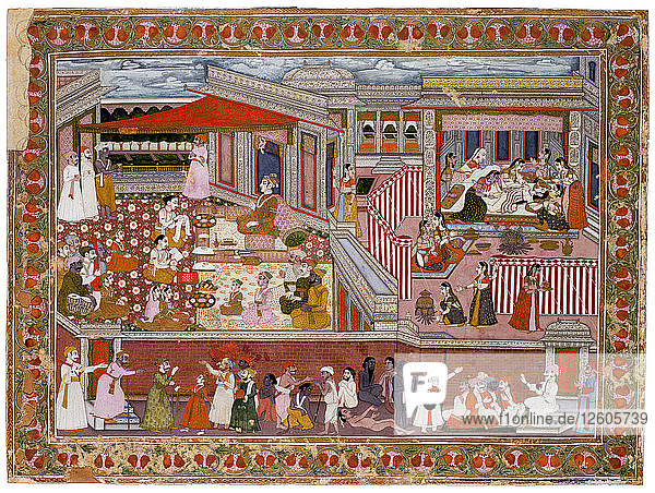 Geburt in einem Palast  1760-1770. Künstler: Indische Kunst