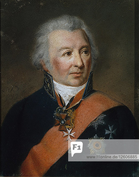 Porträt von Alexander Alexandrowitsch Sablukow (1749-1828)  1819. Künstler: Bardou  Karl Wilhelm (1750-nach 1842)